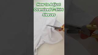 How to Adjust Oversized TShirt Sleeves sewingtips sewing [upl. by Hanala637]