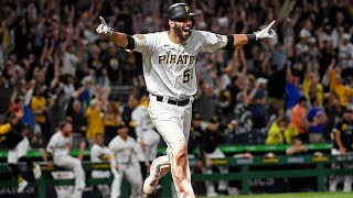 The Pirates Jacob Stallings talks about his walkoff grand slam to beat the Mets at PNC Park [upl. by Perreault]