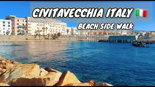 CIVITAVECCHIA ITALY 🇮🇹 AUTUMN BEACH SIDE WALK  portofcivitavecchiabeachcivitavecchia [upl. by Viki]