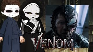 Slashers React to Venom  Knull  Symbiotes as New Slashers  Gacha React [upl. by Ecirtnahs]