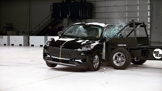 2021 Ford Escape updated side IIHS crash test [upl. by Zasuwa649]