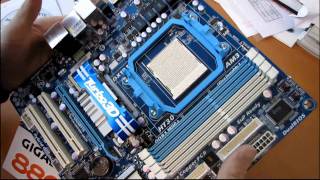 Gigabyte 880GMUD2H 880G Phenom II X6 Ready Motherboard Unboxing amp First Look Linus Tech Tips [upl. by Ahsinelg]