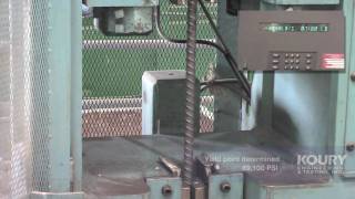 Rebar Tensile Strength Test  Koury Engineering [upl. by Rento132]