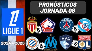 Pronósticos Ligue 1 Jornada 08 Liga Francesa 20242025 [upl. by Yantruoc994]