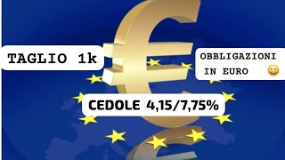 🇪🇺OBBLIGAZIONI IN EURO 🇪🇺 ALTERNATIVE AI BTP amp ROMANIA [upl. by Onida249]