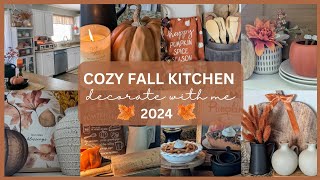 🍁NEW 20024 🍁FALL KITCHEN DECORATE WITH ME COZY FALL FARMHOUSE DECORATING IDEAS│FALL HOME DECOR 🍁 [upl. by Delmore982]