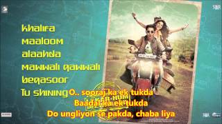 KHALIFA song amp Lyrics Le kar hum Deewana dil 2014 A R Rehman [upl. by Namhar144]