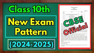 CBSE New Exam Pattern 202425 💥🧐 Class 10th  All Subjects  Blue Print Class 10 Syllabus Pattern [upl. by Taran]