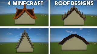 Minecraft Roof Tutorial  4 Designs  Advanced Roofs Made Easy [upl. by Collum]