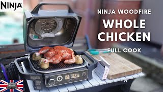 Full Chicken on the Ninja Woodfire  Huson DIY  Smoked to perfection [upl. by Eirrab]