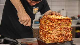 100LAYER LASAGNA CHALLENGE [upl. by Hcurob]