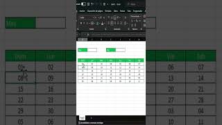 CÓMO hacer un CALENDARIO en EXCEL con Mes y Año de manera dinámica calendario excel shorts short [upl. by Mauer]