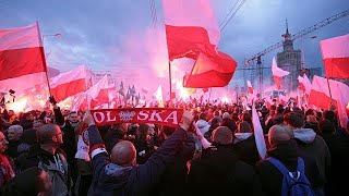 60000 marschieren am polnischen Nationalfeiertag [upl. by Ayocal]