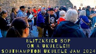 2 The Ramones  Blitzkrieg Bop Ukulele cover by Southampton Ukulele Jam [upl. by Thedric]