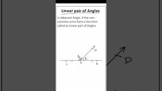 Linear pair of Angles  LINES AND ANGLES  CLASS 9  9th  exam basicmath education mathematics [upl. by Jacobina]