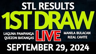 Stl Result Today 1st draw September 29 2024 STL Batangas Live [upl. by Hareemas]