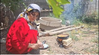 The experience of cooking a delicious Iranian food in nature [upl. by Gula]