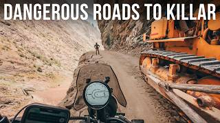 Cliff edge narrow roads in the Himalayas on a Royal Enfield 450 Himalayan  Episode 2 [upl. by Anidem]