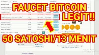 Faucet Bitcoin TERBUKTI MEMBAYAR 50 Satoshi13 menit [upl. by Nawor]