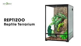 REPTIZOO 90 Gallon 24quot x 24quot x 36quot Large Glass Tall Reptile Terrarium Top Screen Ventilation [upl. by Aifoz]