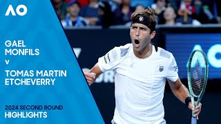 Gael Monfils v Tomas Martin Etcheverry Highlights  Australian Open 2024 Second Round [upl. by Libbey997]