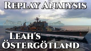 World of Warships Replay Analysis  Leahs Östergötland [upl. by Annawd]