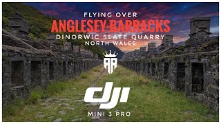 FLYING ABOVE ANGLESEY BARRACKS DINORWIC SLATE QUARRY LLANBERIS SNOWDONIA NORTH WALES  CINEMATIC [upl. by Alyahsal]