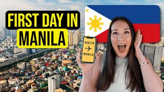 CRAZY DAY IN MANILA My FIRST Impressions of the Philippines 🇵🇭 [upl. by Luwana662]