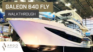 POV Yacht Tour of the astounding Galeon 640 Fly at Dusseldorf Boat Show 2024  4K amp 60FPS [upl. by Aved]