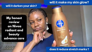 Nivea radiant and beauty advance care review niveabodylotion [upl. by Aiduan]