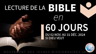 LECTURE DE LA BIBLE EN 60 JOURS  JOUR 4  EXO 2  EXO 20 SR FEDIA ALEXANDRE J [upl. by Haase]