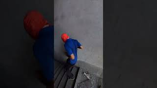 Spiderman rooftop parkour running 😂parkourfreerun parkourroodtopshortslife [upl. by Haeckel721]