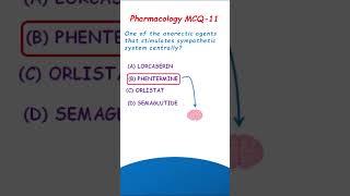 Appetite suppressants  Pharmacology MCQ11 [upl. by Annert65]