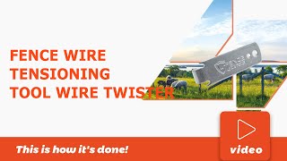 How to use Fence Wire Tensioning Tool Wire Twister to your fence [upl. by Derna]