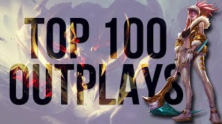 LoL TOP 100 OUTPLAYS  Best League Moments [upl. by Nosirrah]