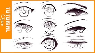 TUTORIAL DE DIBUJO 2 Como dibujar ojos estilo anime [upl. by Novla]