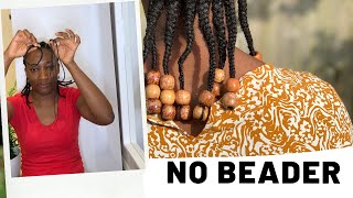 HOW TO ADD BEADS TO HAIR WITHOUT BEADER  Two Easy ways  Stop Squinting and Struggling shorts [upl. by Neibaf847]