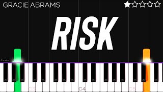 Gracie Abrams  Risk  EASY Piano Tutorial [upl. by Anestassia]