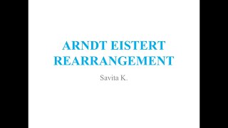 Arndt Eistert Rearrangement [upl. by Aynahs792]