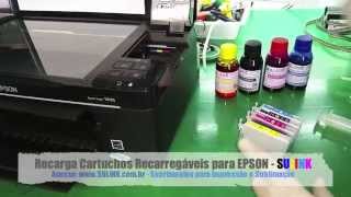 Manual dos Cartucho Recarregável para Epson  SULINK [upl. by Eanehs]