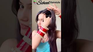 Hairstyle for School 📚❤️ hairstyle hairtutorial schoolhairstyles shorts [upl. by Sabrina734]