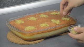 Ma3mul Mad bil Ashta  معمول مد بالقشطة  Dessert  بسبوسة Arabic [upl. by Harneen]