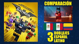 Lego Batman La Película 2017 Comparación de 3 Doblajes Latinos  Original y Redoblajes  Español [upl. by Annim]