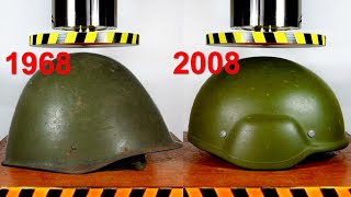 HYDRAULIC PRESS VS OLD AND MODERN ARMY HELMET [upl. by Grier14]