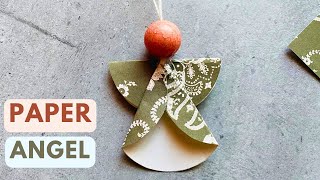 DIY Christmas Angel Ornament  Cute Paper Angel  Christmas Decorations 2024 [upl. by Dacie]