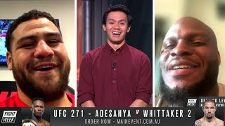 UFC 271  Derrick Lewis amp Tai Tuivasa send supportive messages to each other [upl. by Ronny]