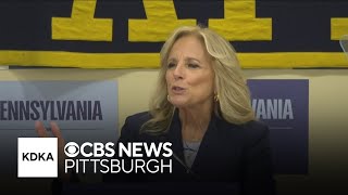 President Biden first lady Jill Biden visit Pittsburgh to support Kamala Harris [upl. by Ahsieyn]