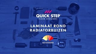 Laminaat plaatsen rond radiatorbuizen  QuickSteptutorial [upl. by Kassel211]