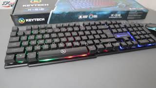 Keytech K516 Backlit LED RGB Gaming Keyboard Mouse Combo [upl. by Giuliana128]