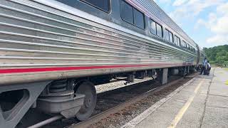 Engine 118 Leads A 45 minute late Amtrak 284 into AmsterdamNY filmed Sunday June 30th 2024 [upl. by Cohdwell]